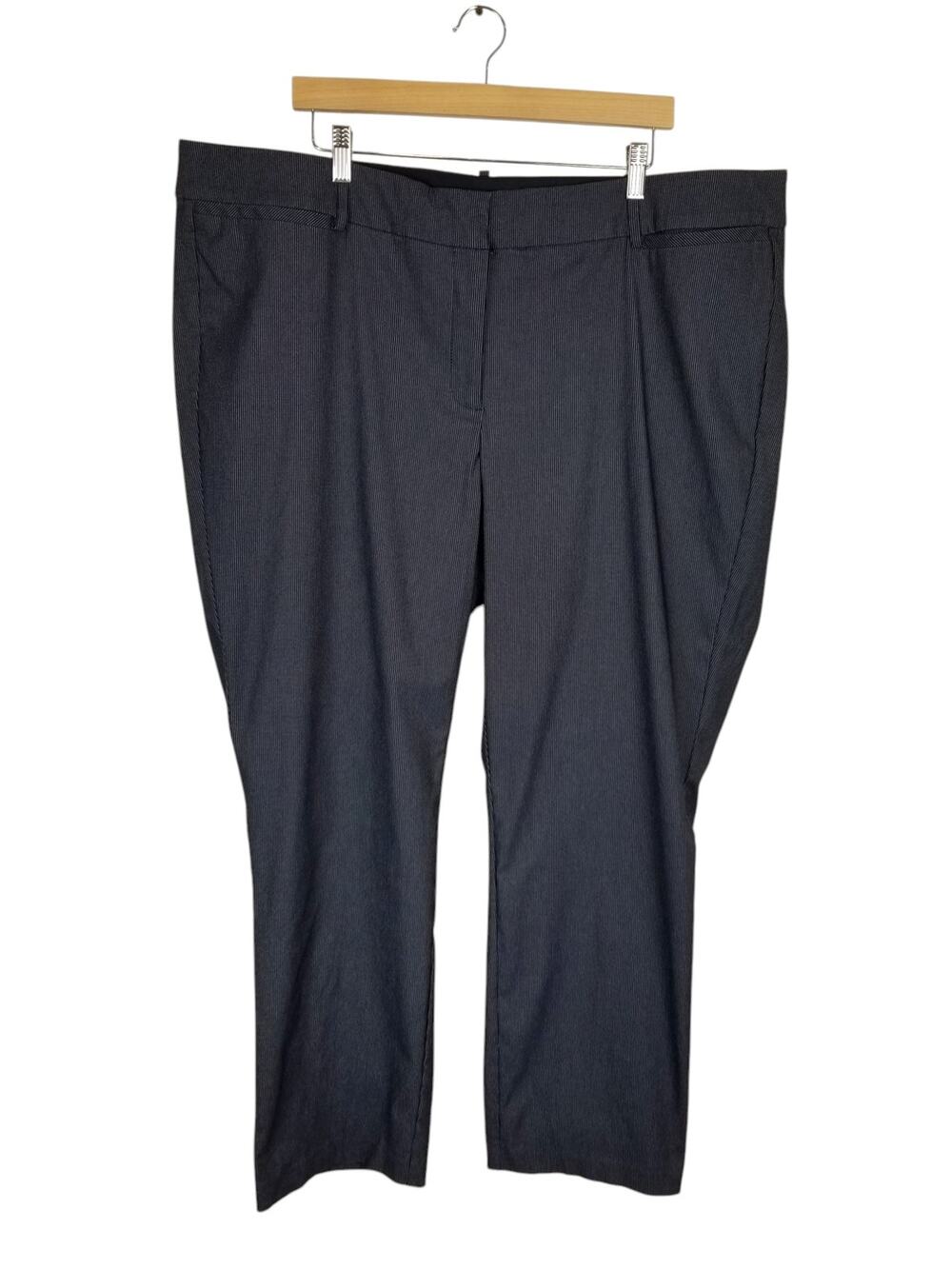 Lane Bryant The Allie Career Work Pants Navy Blue White Pinstripe Womens Plus 26